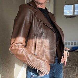 Abercrombie & Fitch | Chocolate Vegan Leather Jacket